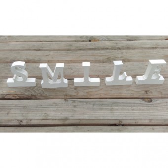 Litere 3D din lemn 18 mm -Smile