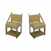 Set 2 scaune din lemn pentru copii Casa papusilor