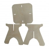 Set Masa din lemn + 2 scaune rotunde