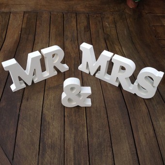 Set litere lemn  Mr&Mrs