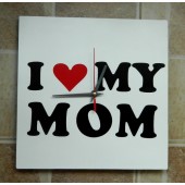 Ceas de perete I love Mom