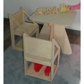 Set 2 scaune din lemn pentru copii Casa papusilor